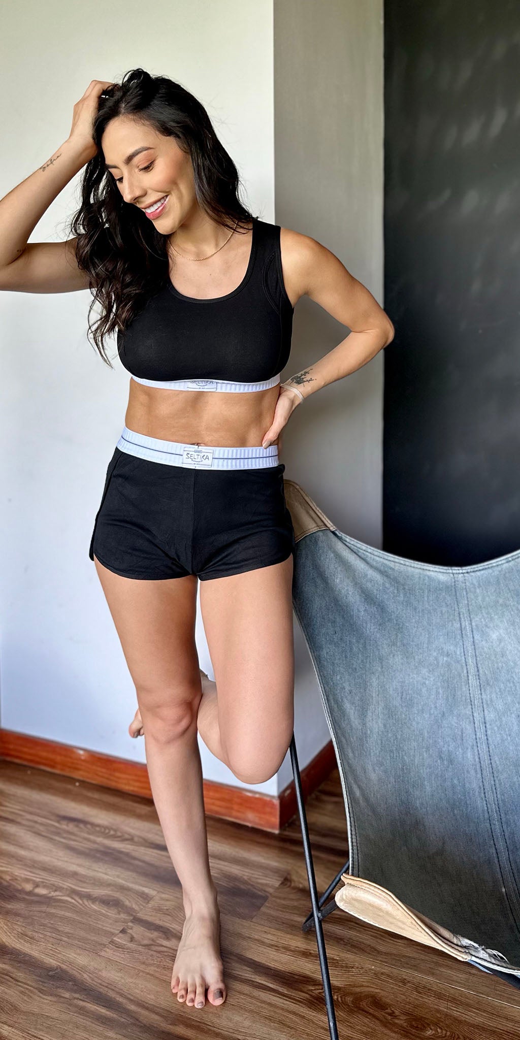 Set Comfy top y boxer Color Negro